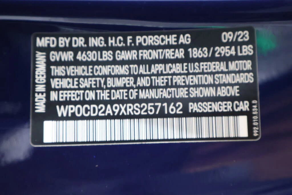 2024 Porsche 992 Turbo - Image 28 of 28