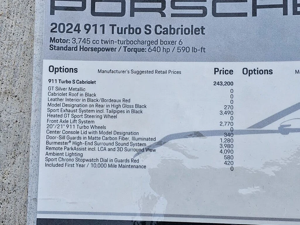 2024 Porsche 992 Turbo S - Image 4 of 31