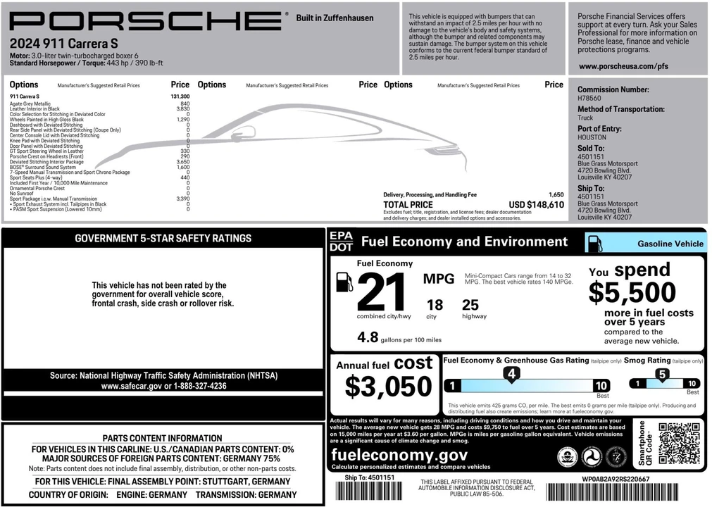 2024 Porsche 992 Carrera S - Image 23 of 24