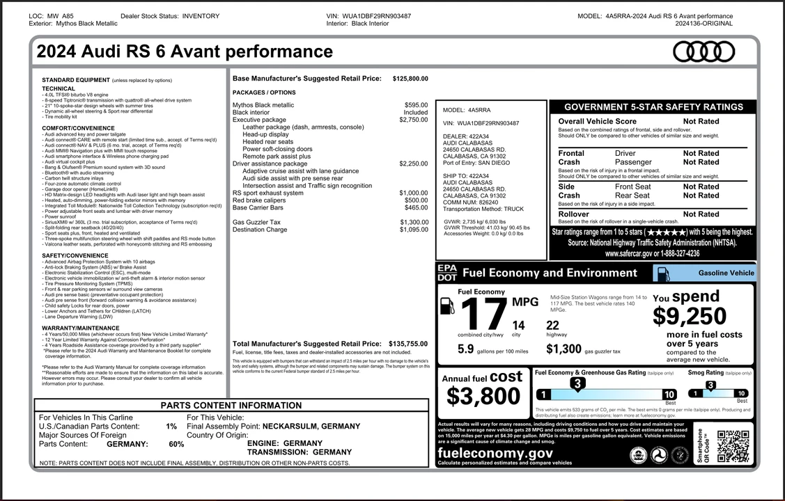 2024 Audi C8 RS6 - Image 26 of 26