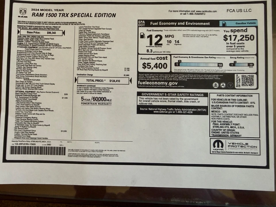 2024 Ram 1500 TRX 1st Gen - Image 2 of 31