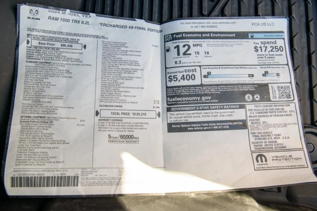 2024 Ram 1500 TRX 1st Gen - Image 9 of 9