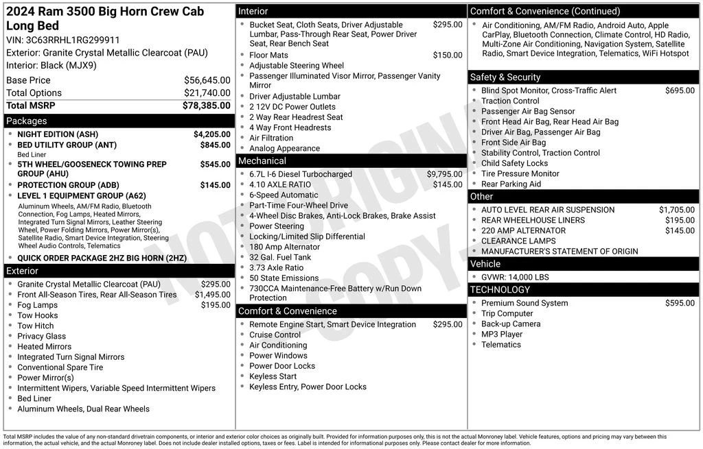 2024 Ram 3500 - Image 2 of 2