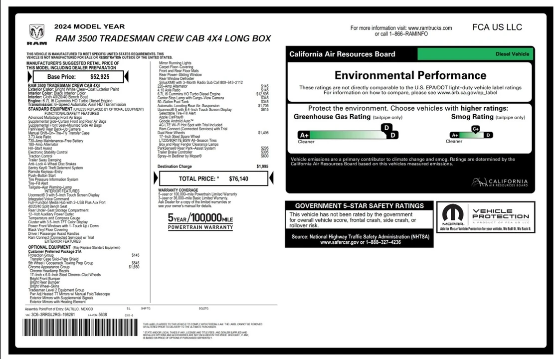 2024 Ram 3500 - Image 4 of 12