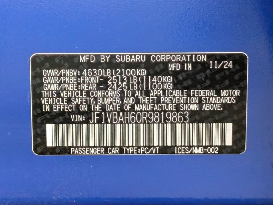 2024 Subaru Impreza WRX 5th Gen - Image 21 of 25