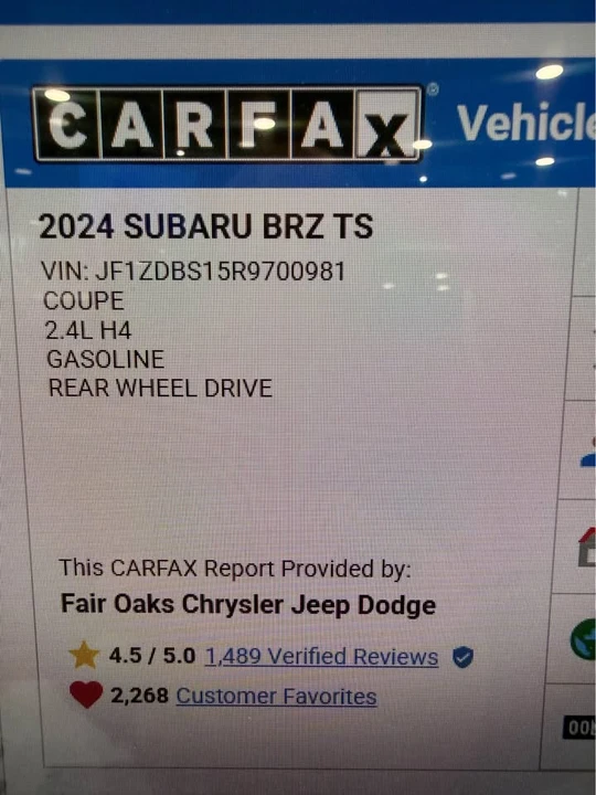 2024 Subaru BRZ 2nd Gen - Image 5 of 14