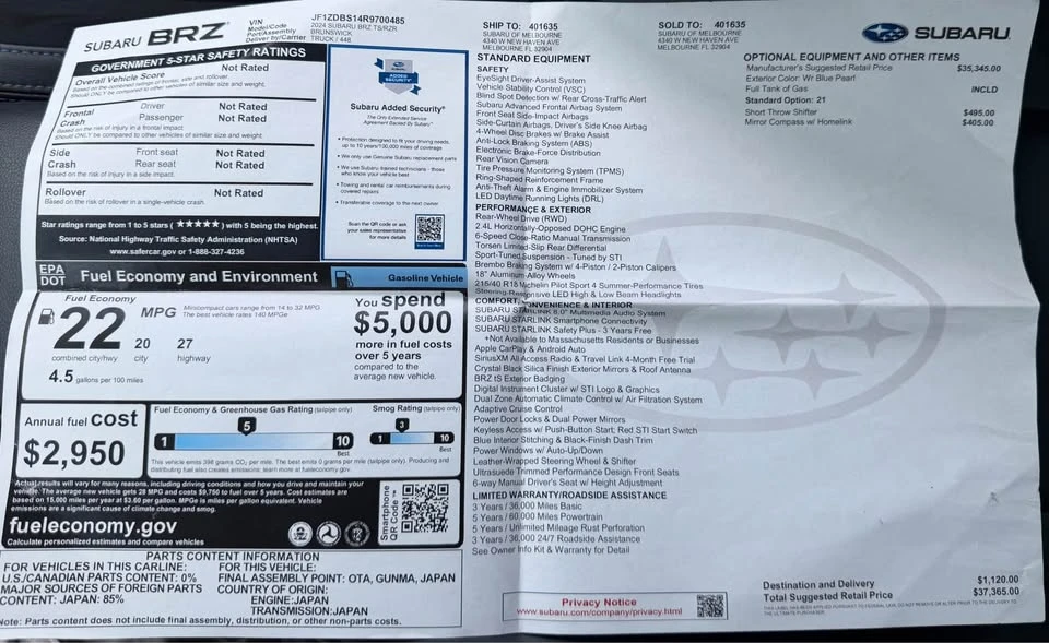 2024 Subaru BRZ 2nd Gen - Image 10 of 10