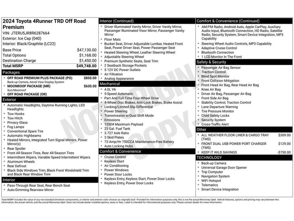 2024 Toyota 4Runner 5th Gen - Image 2 of 10