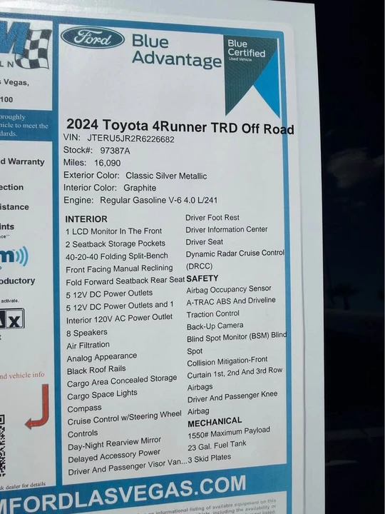 2024 Toyota 4Runner 5th Gen - Image 4 of 5