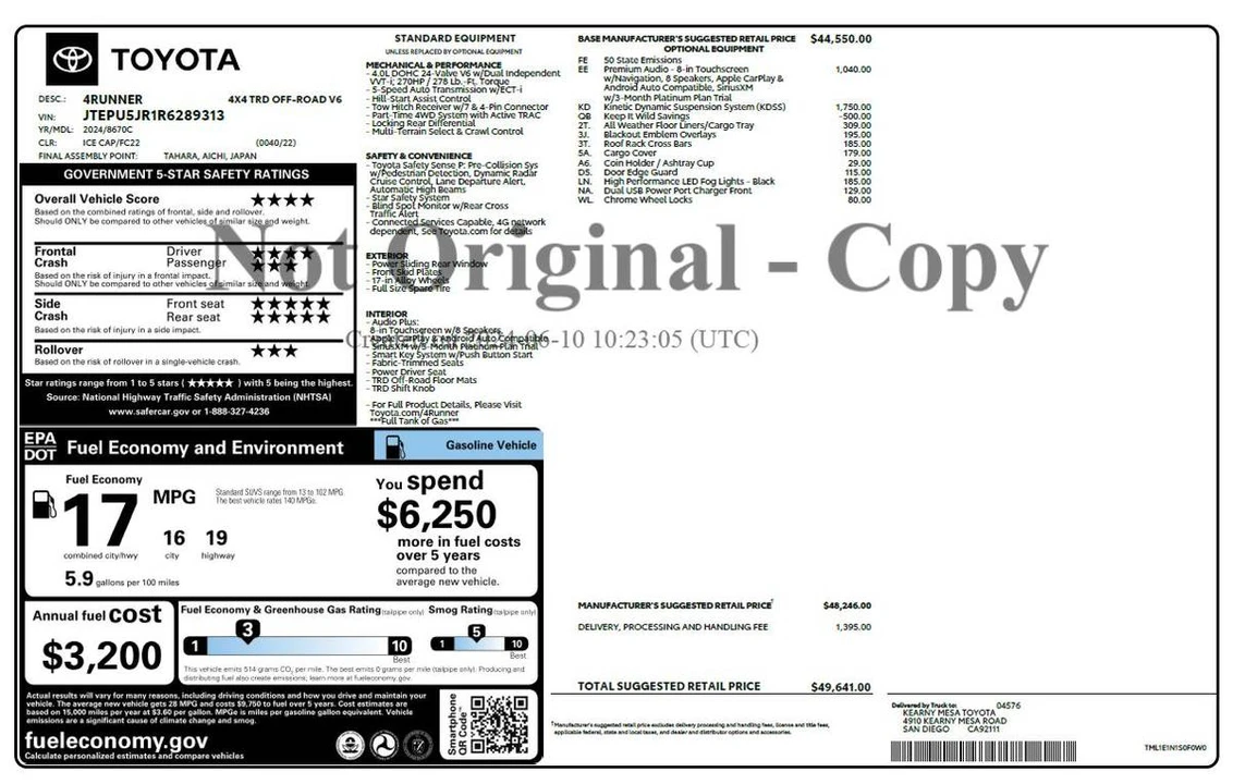 2024 Toyota 4Runner 5th Gen - Image 10 of 10