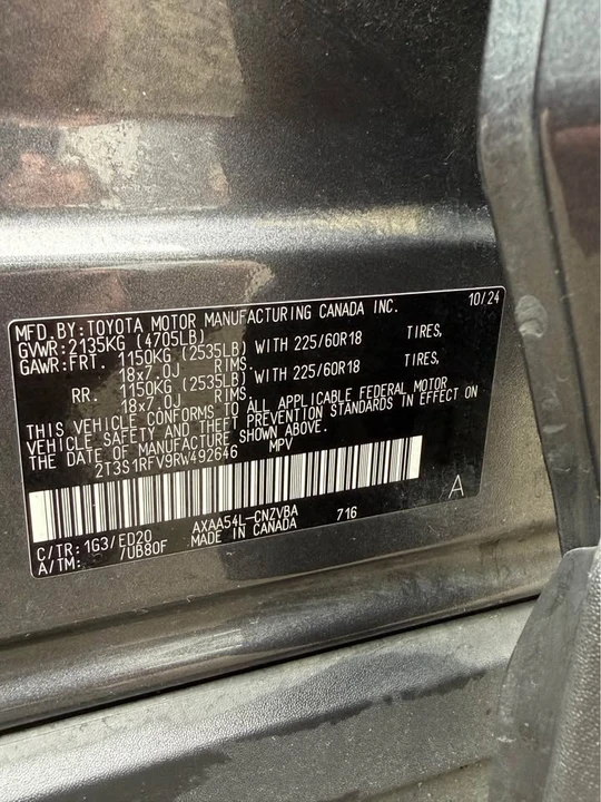 2024 Toyota RAV4 5th Gen - Image 12 of 13