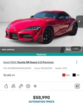 2024 Toyota Supra 3.0 Premium
