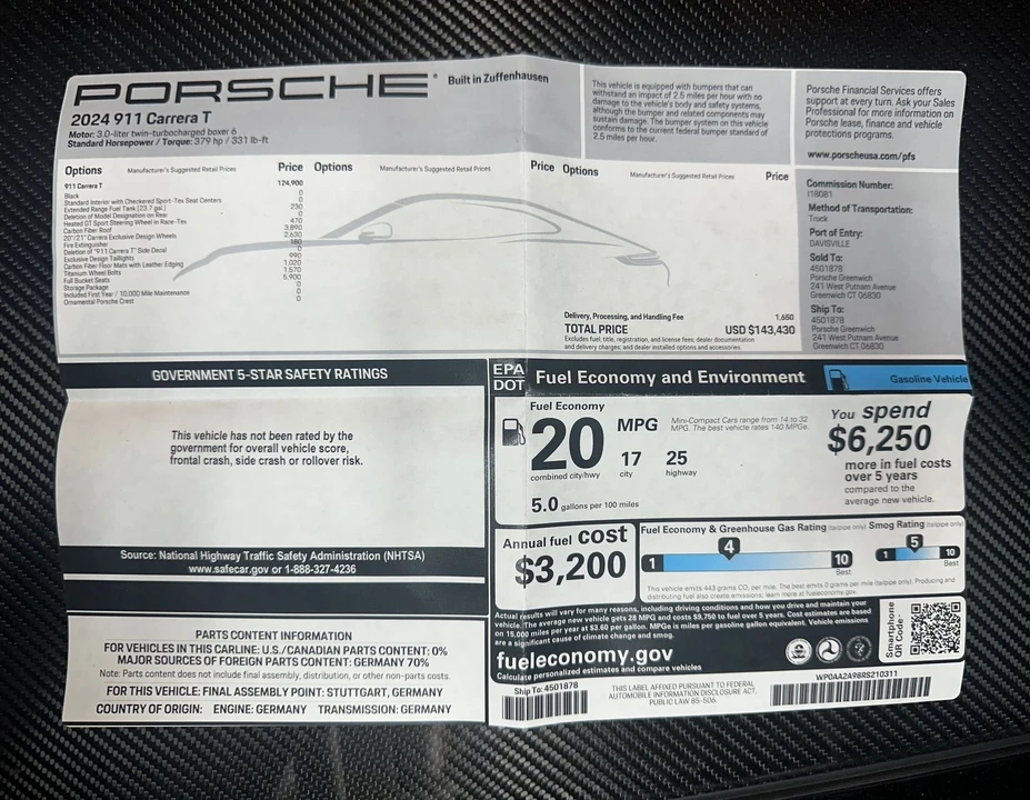 2024 Porsche 992 Carrera - Image 6 of 6