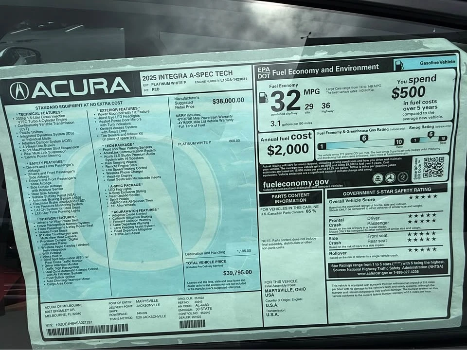 2025 Acura Integra 5th Gen - Image 2 of 9