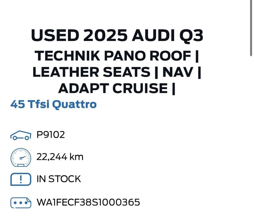 2025 Audi F3 Q3 - Image 16 of 16