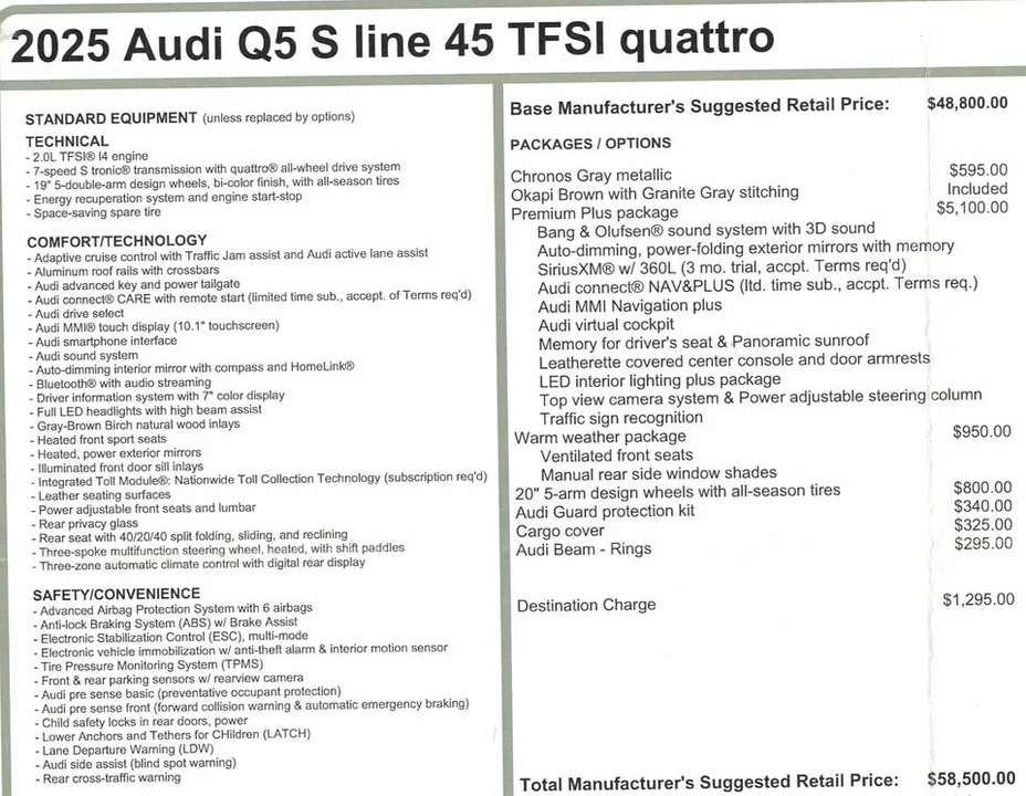 2025 Audi FY Q5 - Image 2 of 20