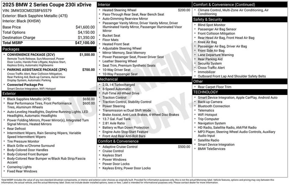 2025 BMW G42 2 Series - Image 2 of 20
