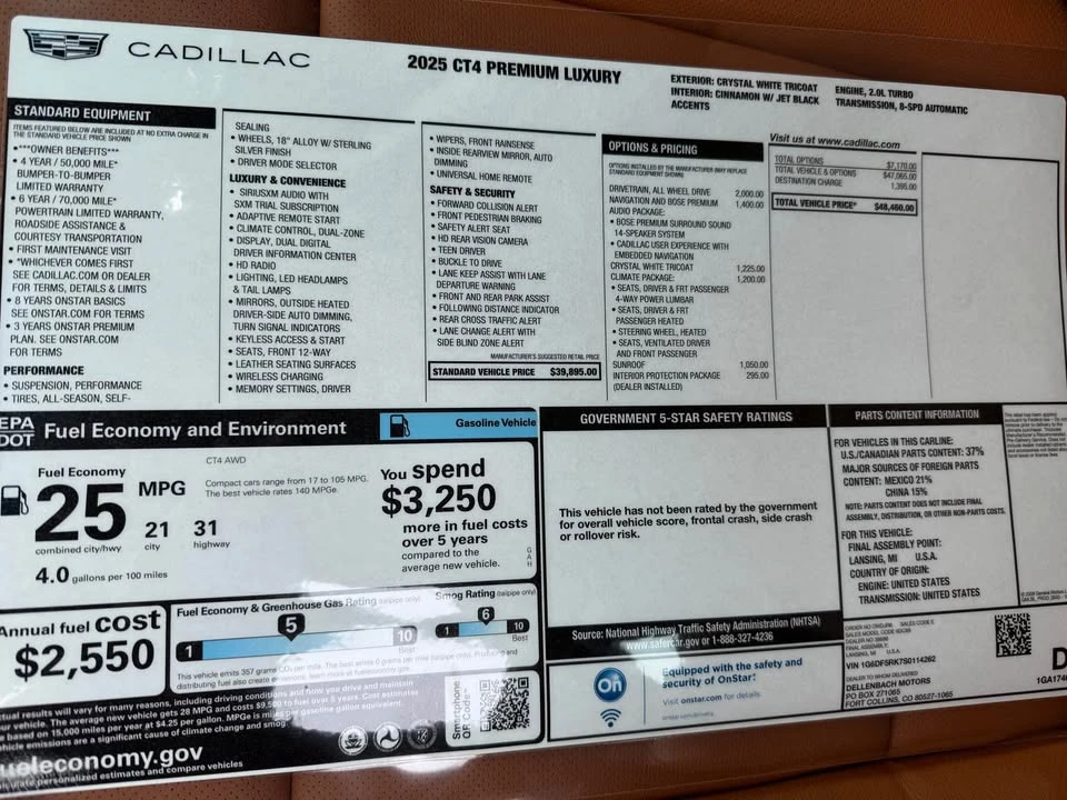 2025 Cadillac CT4 - Image 11 of 11
