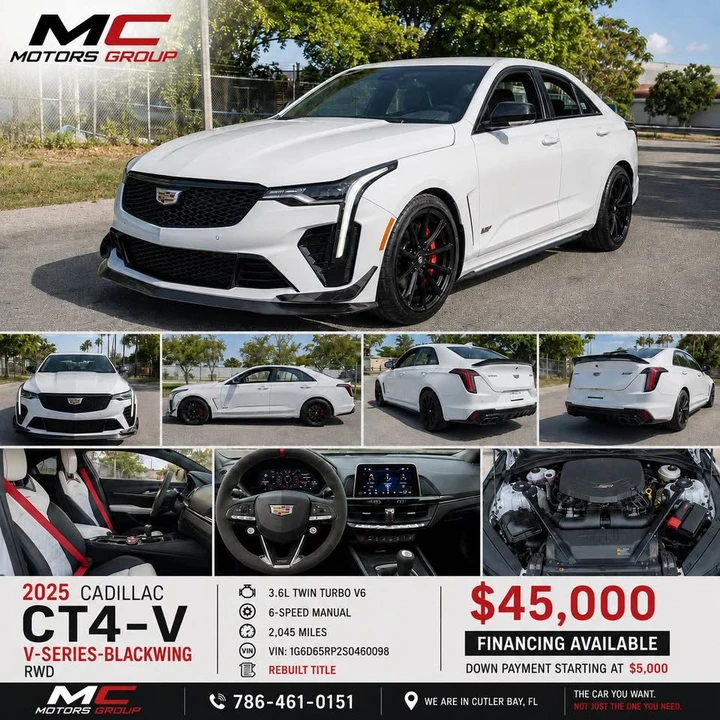 2025 Cadillac CT4-V Blackwing - Image 2 of 16
