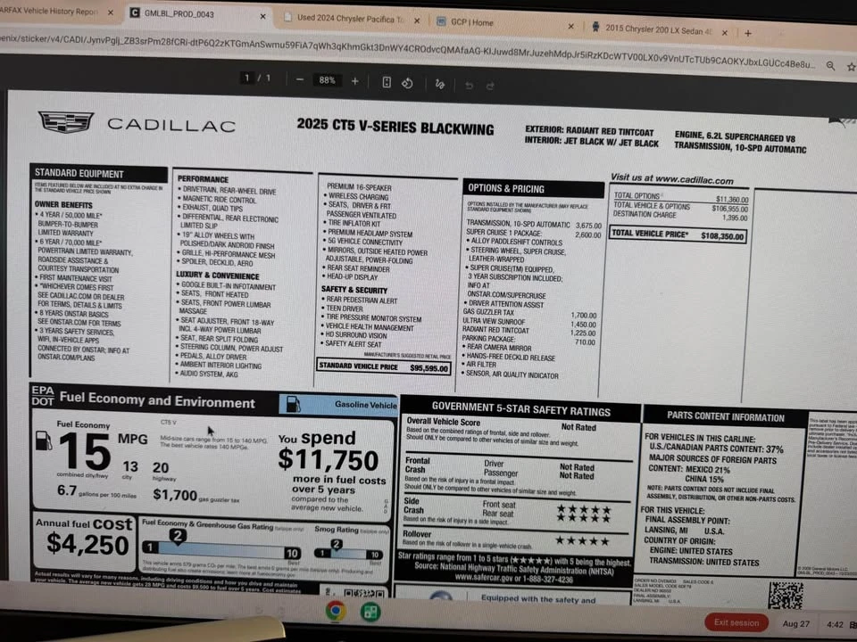 2025 Cadillac CT5-V Blackwing - Image 13 of 13