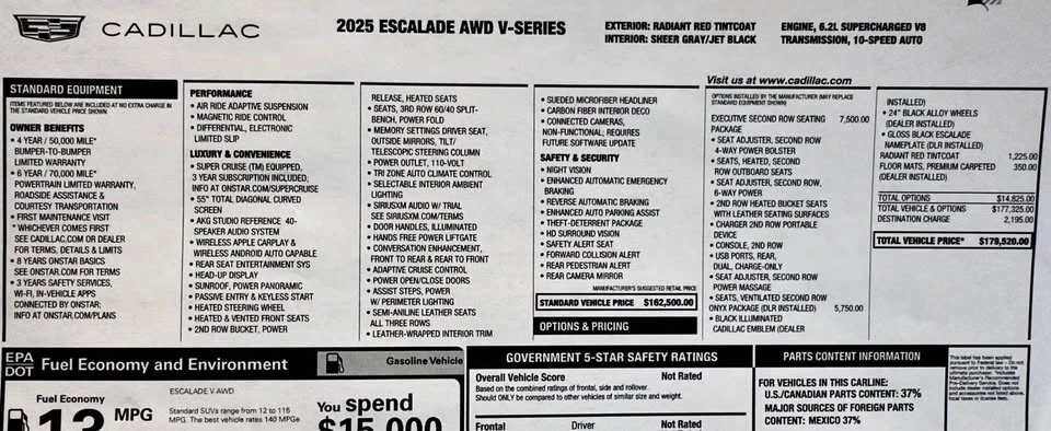 2025 Cadillac Escalade-V 5th Gen - Image 14 of 14