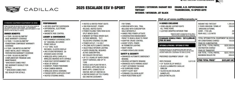 2025 Cadillac Escalade-V 5th Gen - Image 18 of 18
