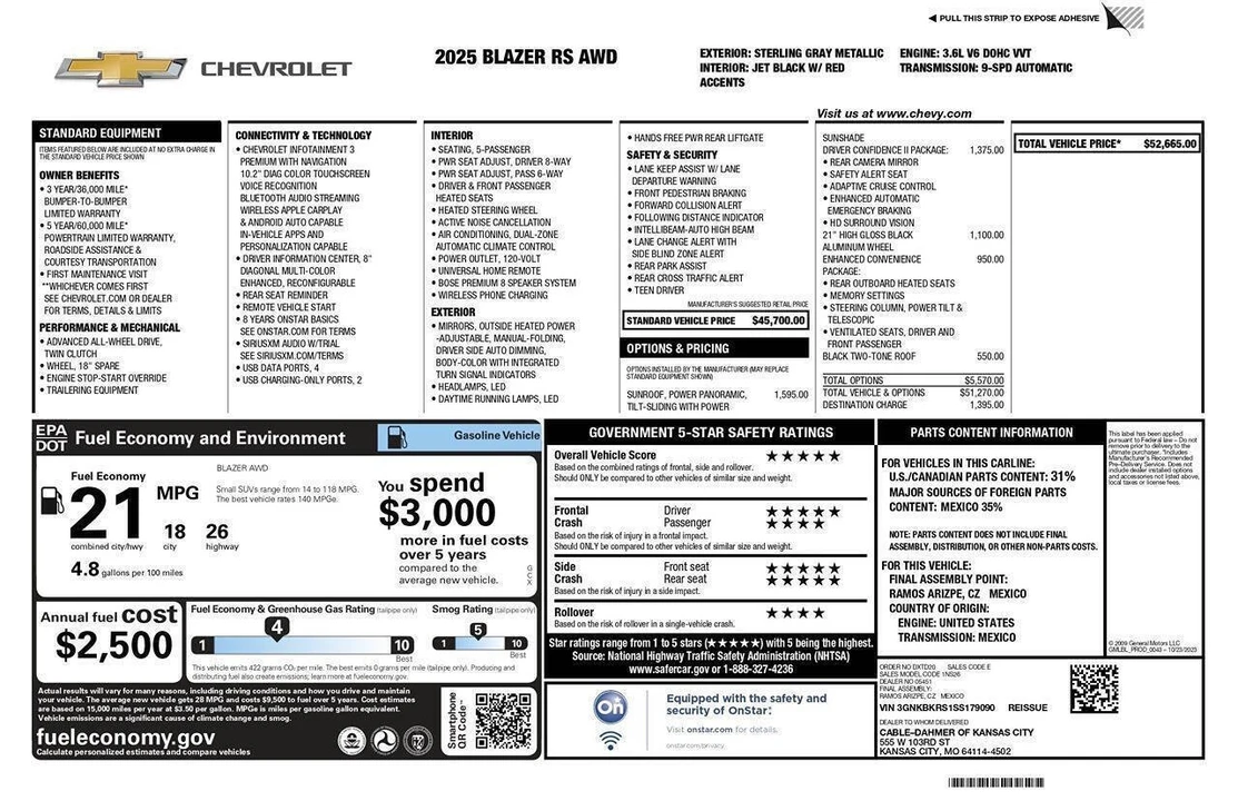 2025 Chevrolet Blazer - Image 2 of 31