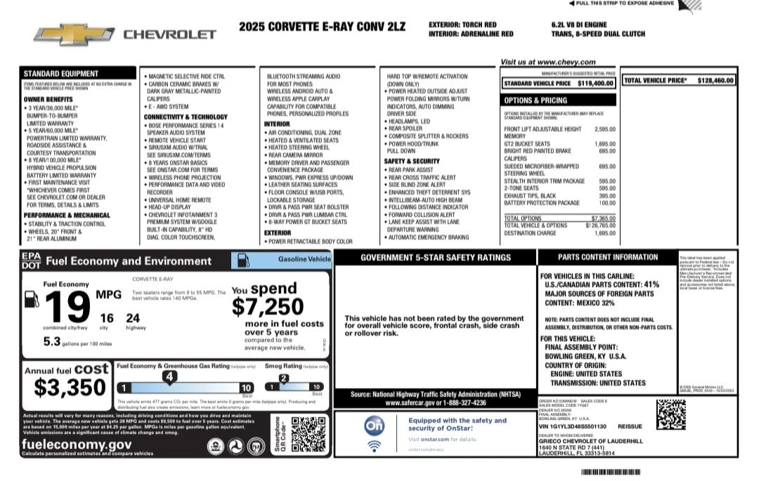 2025 Chevrolet Corvette C8 E-Ray - Image 11 of 13
