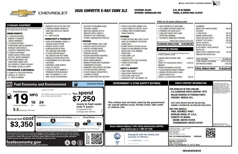 2025 Chevrolet Corvette C8 E-Ray - Image 4 of 10