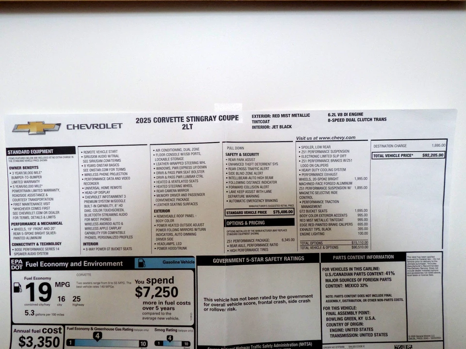 2025 Chevrolet Corvette C8 - Image 20 of 20