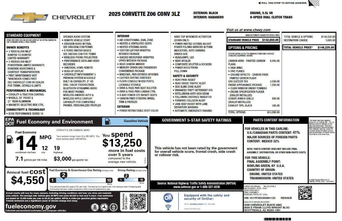 2025 Chevrolet Corvette C8 Z06 - Image 2 of 12