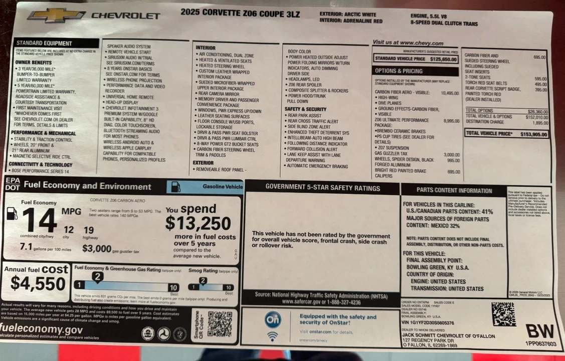 2025 Chevrolet Corvette C8 Z06 - Image 18 of 21