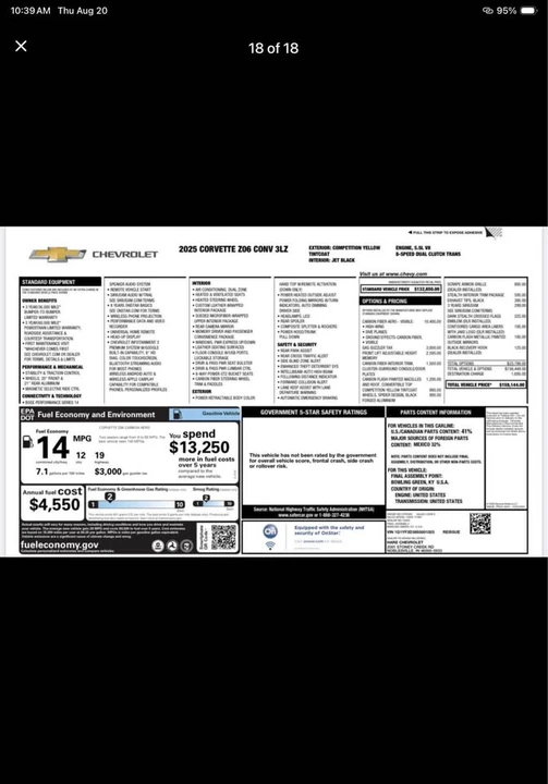 2025 Chevrolet Corvette C8 Z06 - Image 16 of 17