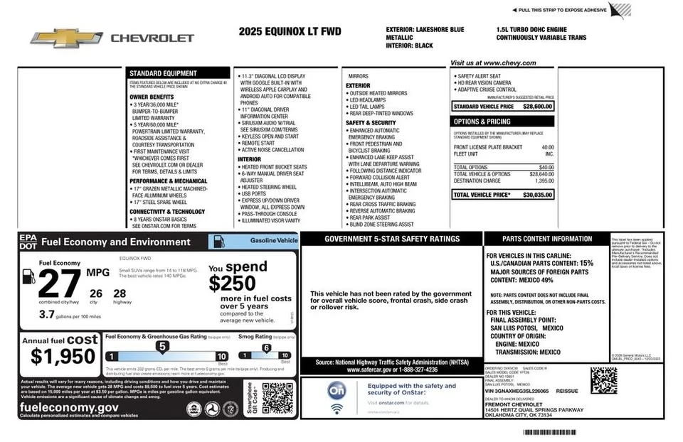 2025 Chevrolet Equinox - Image 2 of 16