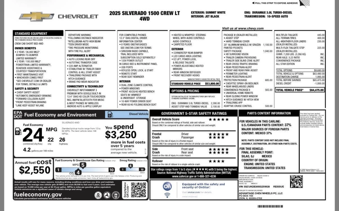 2025 Chevrolet Silverado 4th Gen - Image 2 of 21