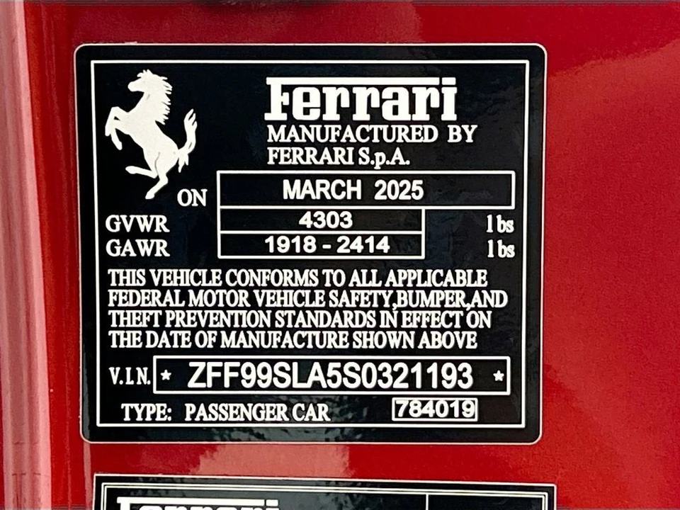 2025 Ferrari 296 GTB - Image 31 of 31