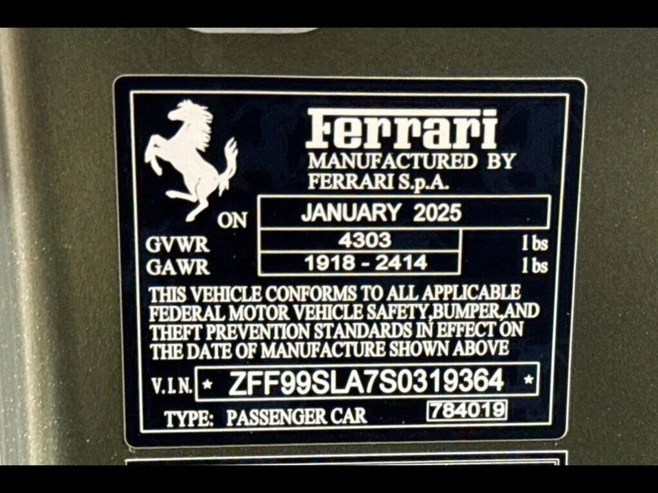 2025 Ferrari 296 GTB - Image 28 of 28