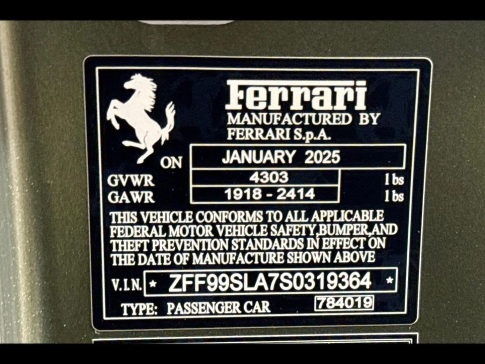 2025 Ferrari 296 GTB - Image 28 of 28
