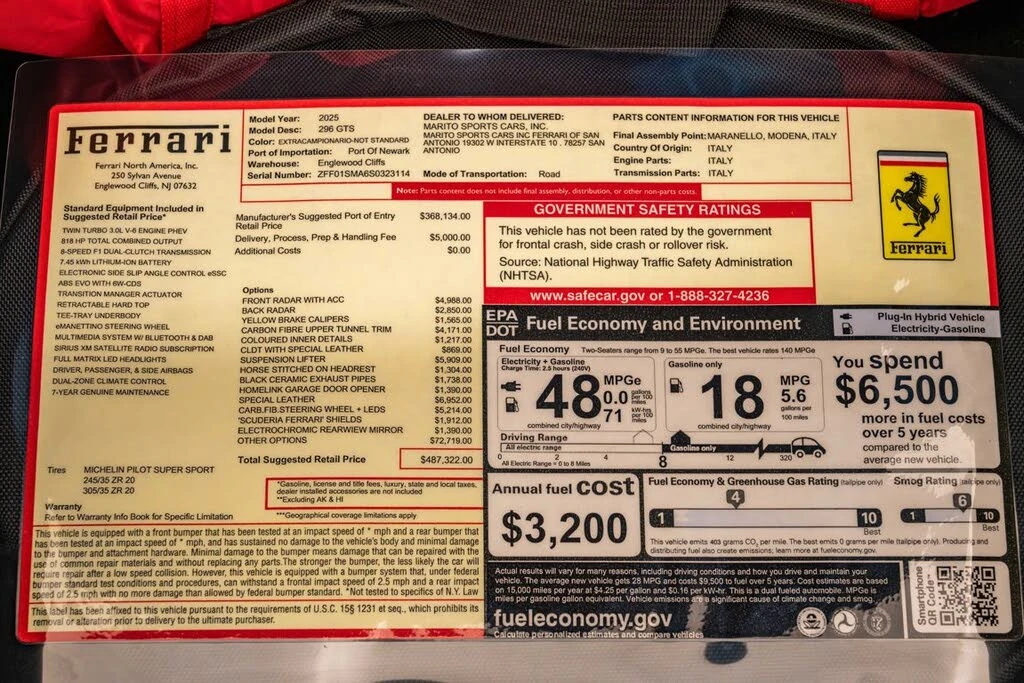 2025 Ferrari 296 GTS - Image 28 of 31