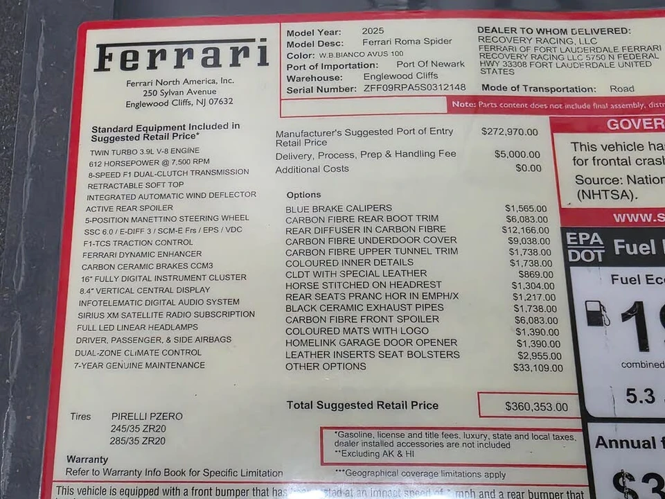 2025 Ferrari Roma Spider - Image 2 of 31