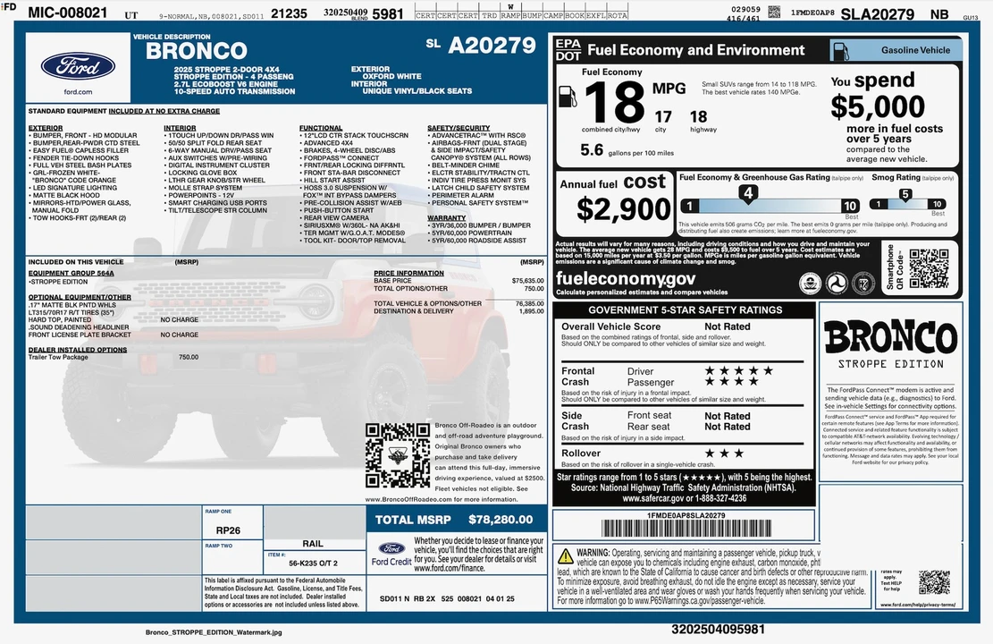 2025 Ford Bronco 6th Gen - Image 22 of 22