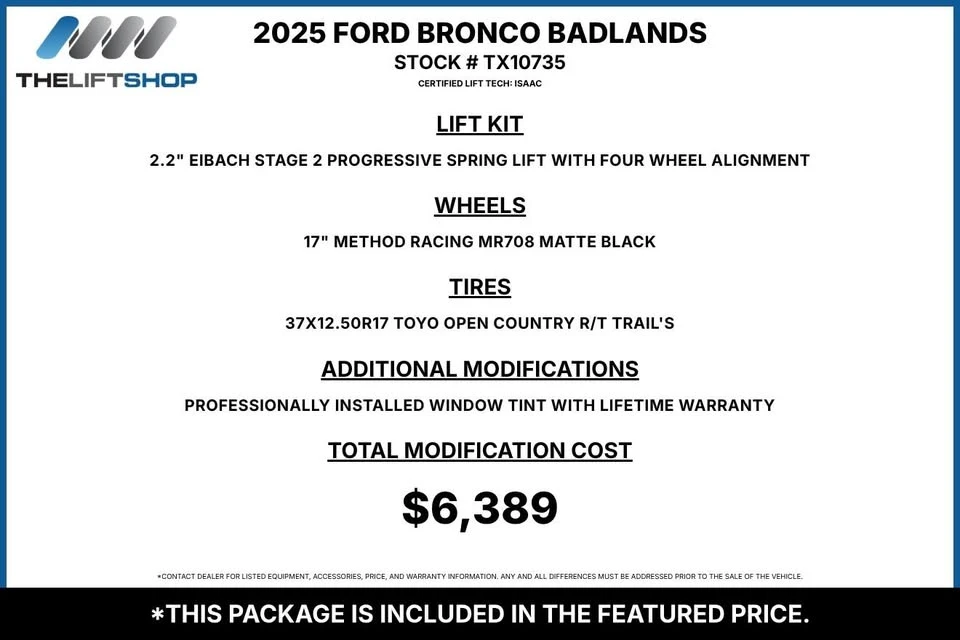 2025 Ford Bronco 6th Gen - Image 20 of 20