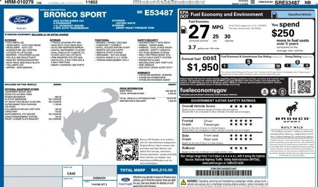 2025 Ford Bronco 6th Gen - Image 2 of 20
