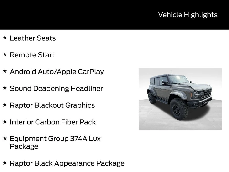 2025 Ford Bronco Raptor 6th Gen - Image 5 of 12