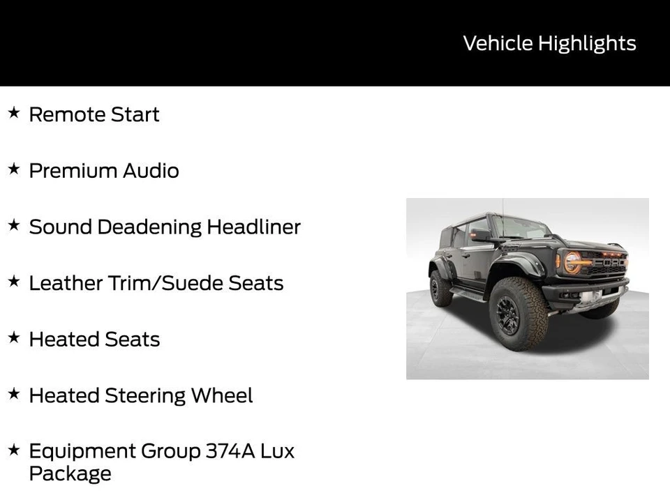 2025 Ford Bronco Raptor 6th Gen - Image 5 of 12