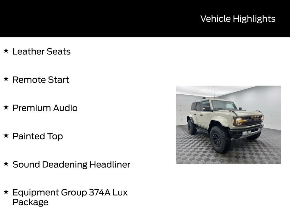 2025 Ford Bronco Raptor 6th Gen - Image 5 of 12