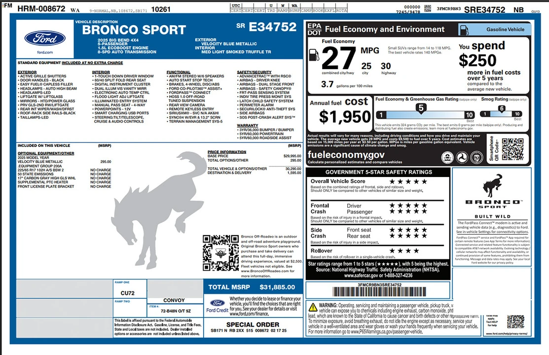 2025 Ford Bronco Sport - Image 13 of 21