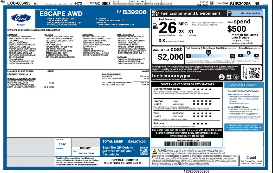 2025 Ford Escape - Image 15 of 31