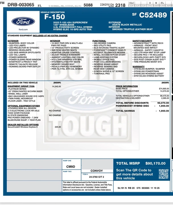 2025 Ford F-150 14th Gen - Image 3 of 3