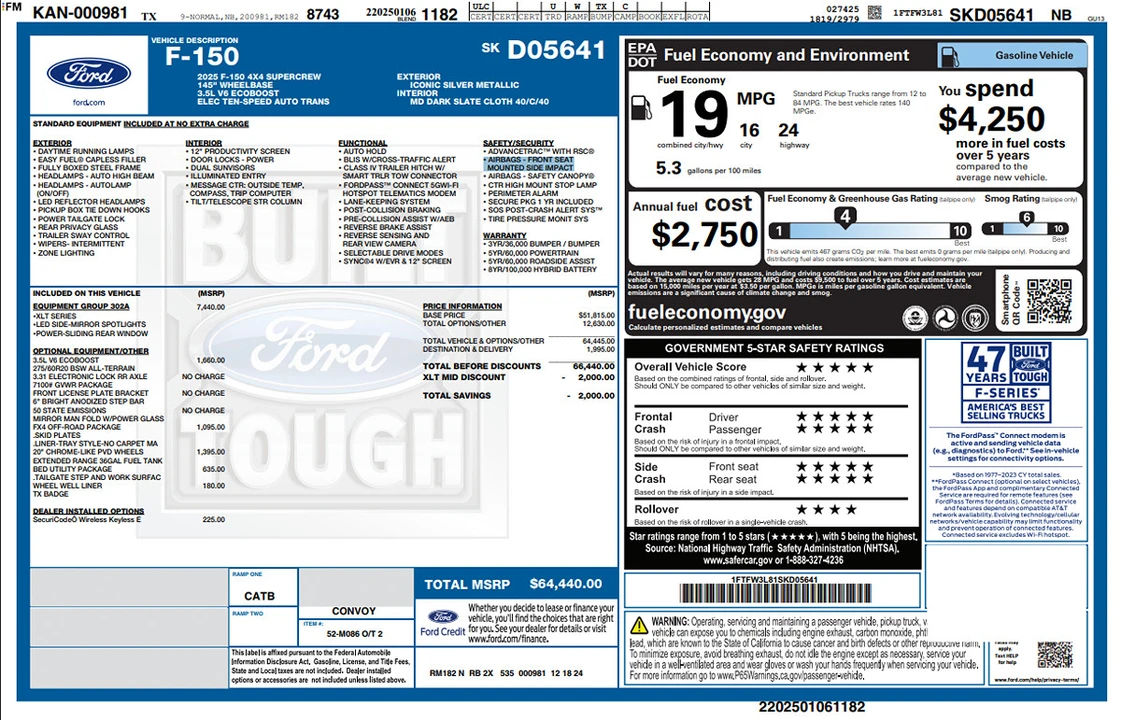 2025 Ford F-150 14th Gen - Image 2 of 31
